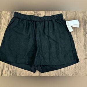 𝅺PHILOSOPHY Republic Clothing Shorts NWT Size M Black 100% Linen